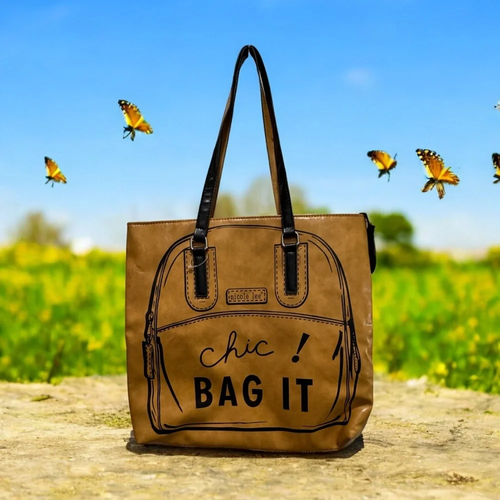 Nicole Lee Tan and Black Tote Bag